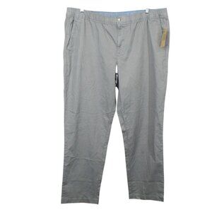 LL Bean Lakewashed Stretch Khakis Comfort Waist Standard Fit Gray XXL 32"